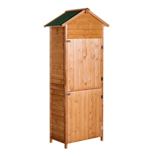 EASYCOMFORT Buitenopslag Verwijderbare gereedschapsopslag met 2 houten deuren 79 x 49 x 190 cm
