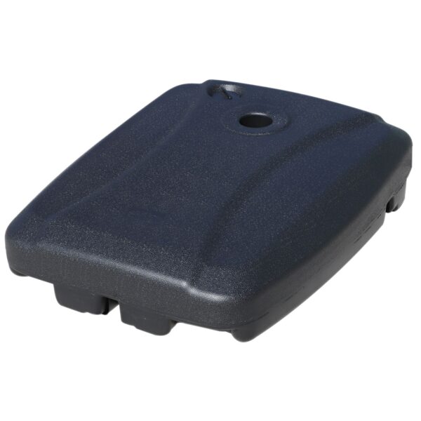 EASYCOMFORT Voet voor parasol met 2 wielen, vulbaar met water of zand 50/60 kg, HDPE, 60x80x16cm