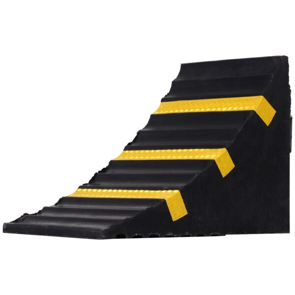 EASYCOMFORT Antislip rubberen wielblokken voor auto's, motoren en caravans 25x16x19cm 2 stuks