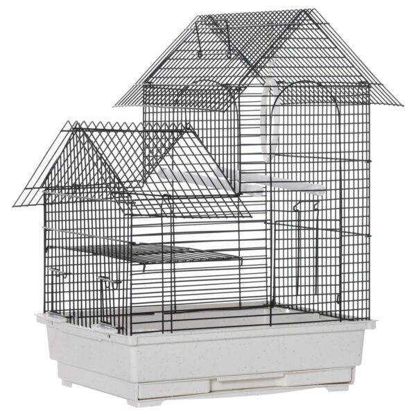 EASYCOMFORT Metalen vogelkooi met verwijderbare lade, handgreep en schommel