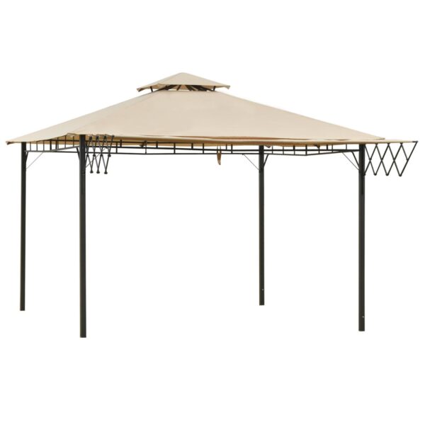 EASYCOMFORT Buitengazebo Pergola met Dubbel Dak en Afneembare Hoes