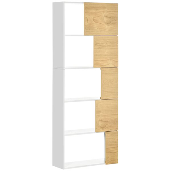 immagine-1-easycomfort-easycomfort-libreria-moderna-con-scaffali-asimmetrici-e-ante-soft-close-63x22x166cm-bianco-e-naturale-jpg