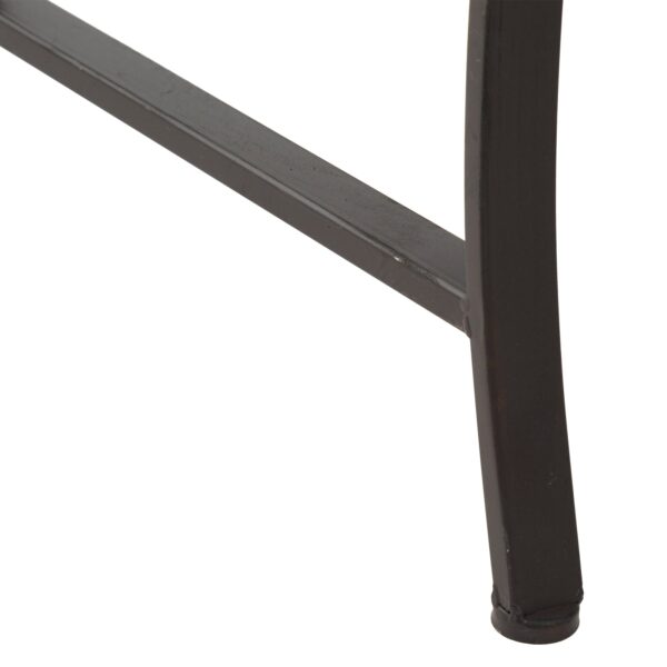 EASYCOMFORT Tuinbank voor buiten in antiekbruin ijzer, bank met 2 palen en smeedijzeren latten