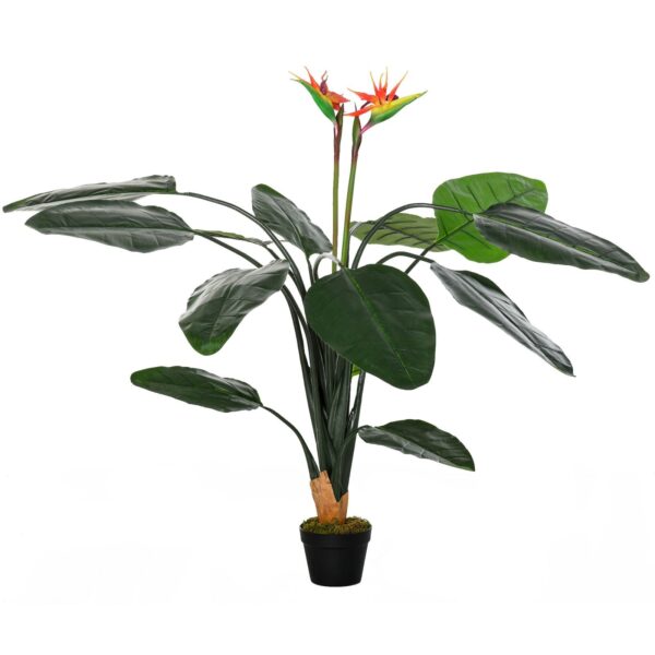 EASYCOMFORT Kunstplant in Pot Strelitzia Reginae Kunststof voor Decor 155cm