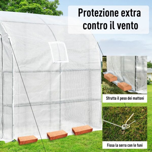 EASYCOMFORT Balkonkas in wit polyethyleen met stalen constructie 200 x 100 x 215 cm