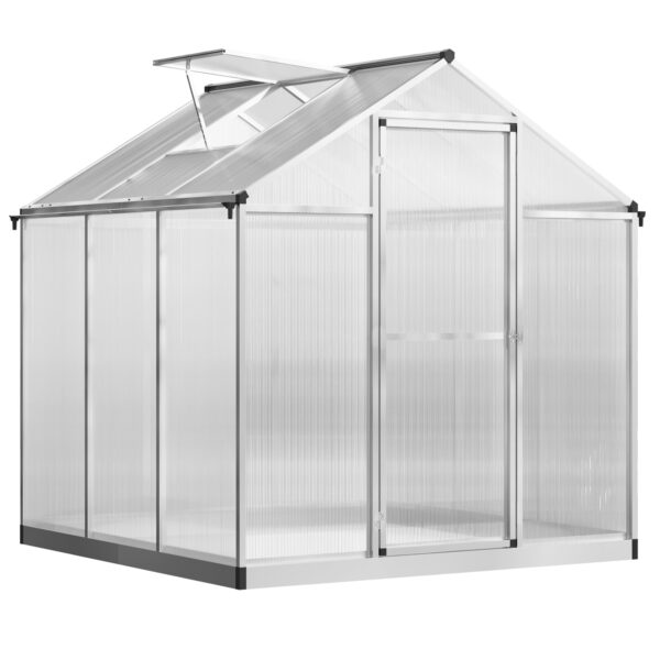 Easycomfort Serra da Tuin en tuin in polycarbonaat met verstelbaar plafond en deur, aluminium frame 182x183x195cm