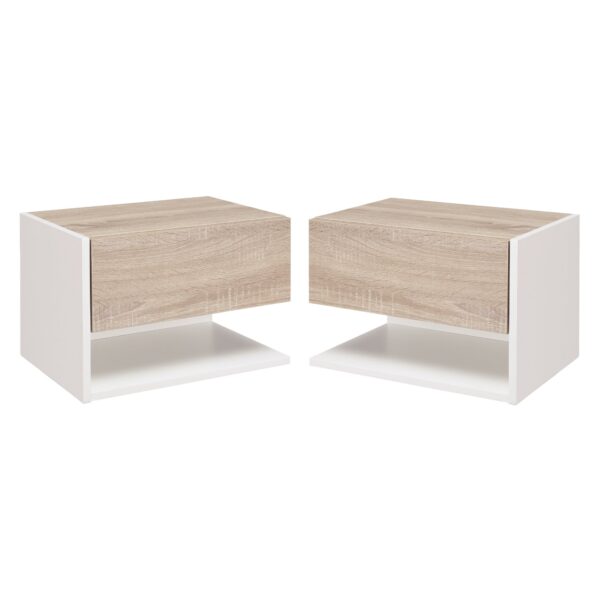 immagine-1-easycomfort-easycomfort-set-2-comodini-sospesi-a-parete-con-cassetto-e-mensola-bianco-e-rovere-ean-8054111845663-jpg