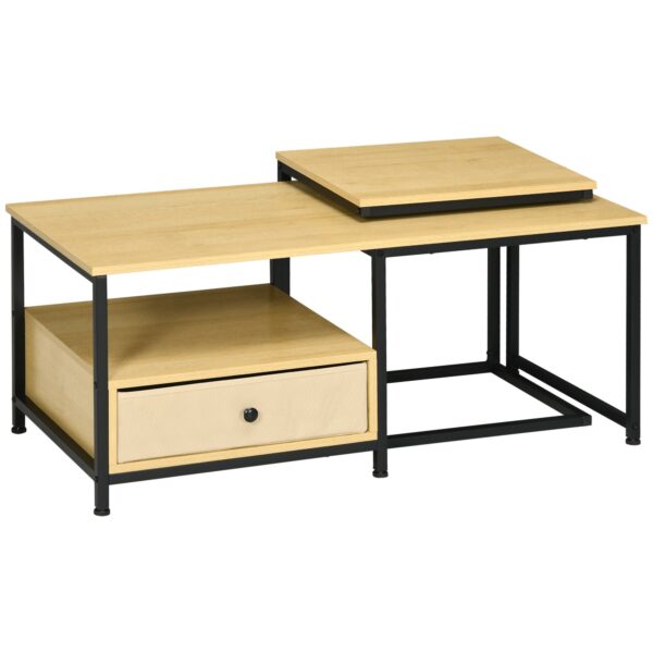 immagine-1-easycomfort-easycomfort-set-da-2-pezzi-con-tavolino-da-caffe-e-tavolino-laterale-a-c-in-acciaio-e-truciolato-color-legno-jpg