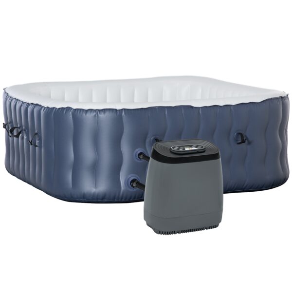 EASYCOMFORT Opblaasbare hydromassage spa met 108 jets en 40°C verwarming, voor 4-6 personen, 180x180x68cm, donkerblauw