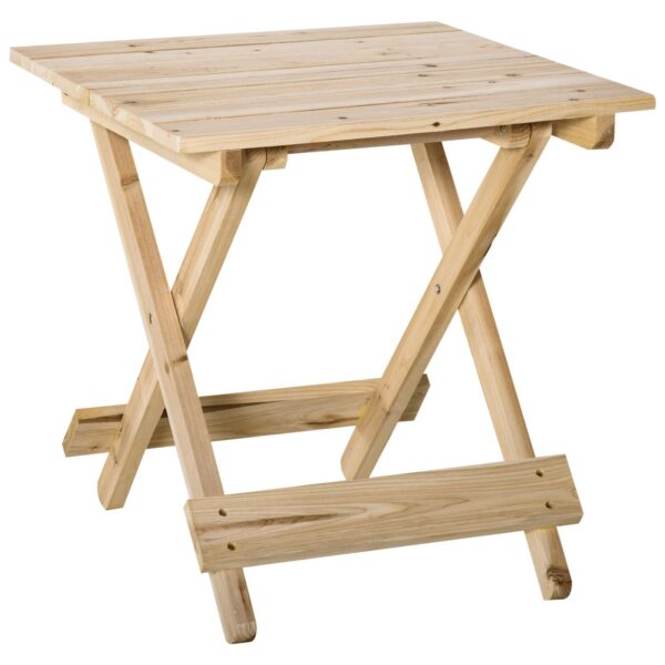 EASYCOMFORT Opvouwbare en draagbare tuin- of buitensalontafel van hout 50x50x51cm