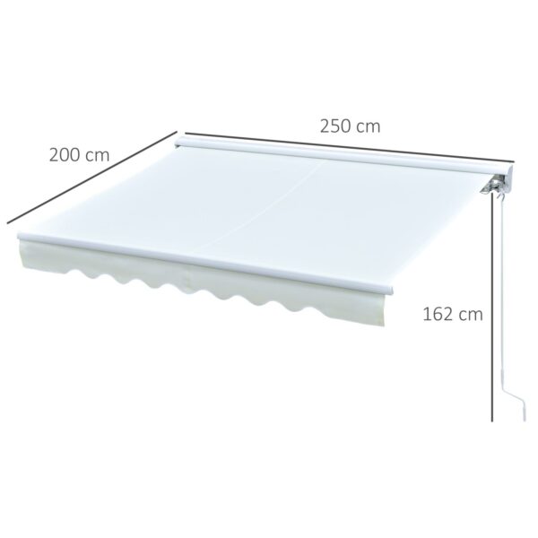 EASYCOMFORT Luifel met armen, automatische opening, afstandsbediening en ledverlichting, beige 250x200cm