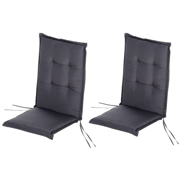 EASYCOMFORT Set van 2 kussens voor tuinstoelen, waterdicht, schimmelwerend, antislipmatten 120x50x6cm