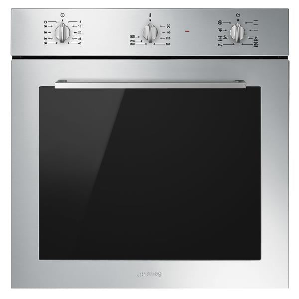Smeg 70 liter thermogeventileerde inbouw elektrische oven Smeg SF64M3TVX zilver HxBxD (60x60x55) Vapor Clean Assisted Steam klasse A