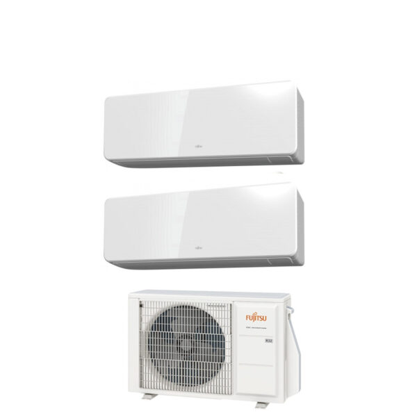Fujitsu Dual Split Inverter Airconditioning KG 9+9 serie met AOYG18KBTA2 R-32 Wi-Fi Optioneel 9000+9000