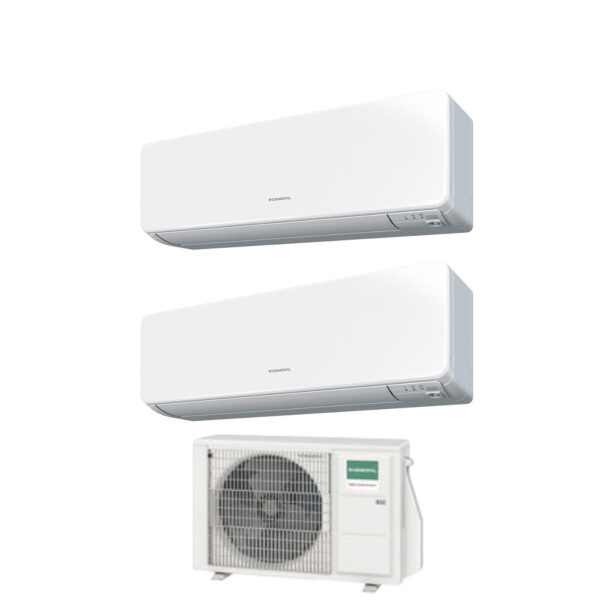 Airconditioner Algemeen Fujitsu Dual Split Inverter-serie KGTB 7+12 met AOHG18KBTA2 R-32 Wi-Fi optioneel 7000+12000