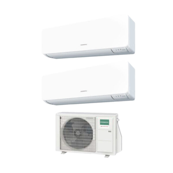 Airconditioner Algemeen Fujitsu Dual Split Inverter-serie KMTB / KMCC 9+14 met AOHG18KBTA2 R-32 Wi-Fi optioneel 9000+14000