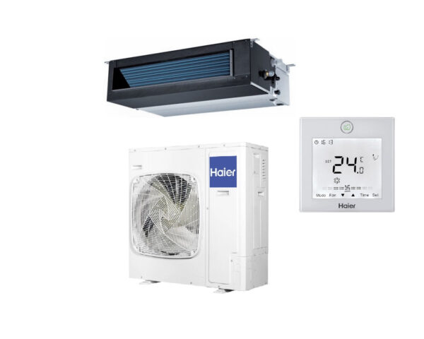 Haier Ducted Inverter Airconditioning Smart Power Gemiddelde opvoerhoogte 30000 btu ADH090M1ERG R410A A++ compleet met draadloze Wi-Fi-bediening