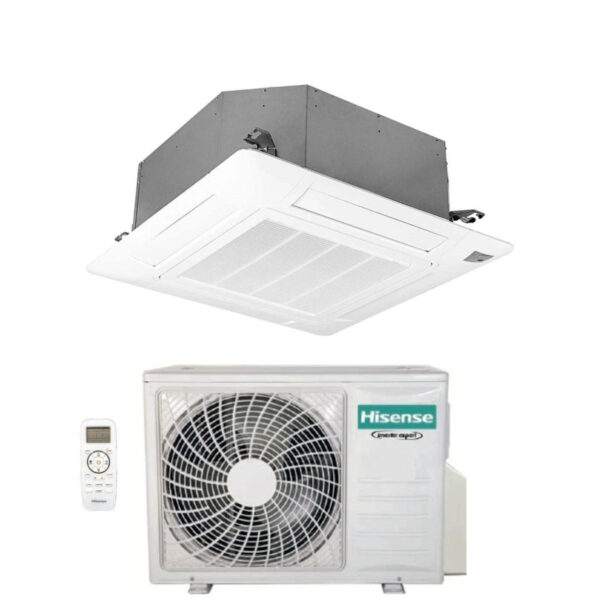 Airconditioning Hisense Cassette Airconditioner 12000 Btu ACT35UR4RCC8 + AUW35U4RS4 R-32 Wi-Fi Optioneel met afstandsbediening en paneel inbegrepen
