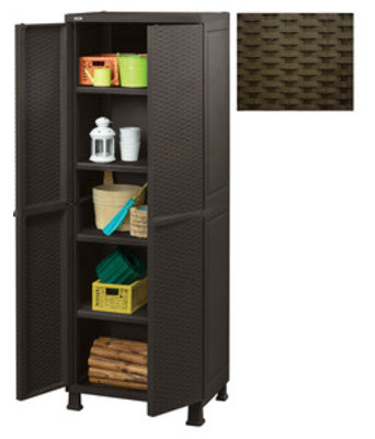 Keter kledingkast cm. 65 x 45 x 177 cm T/bruin/bruine planken