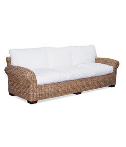 LUNA Bank in Abaca 3-zits met kussens 262x93x75H cm