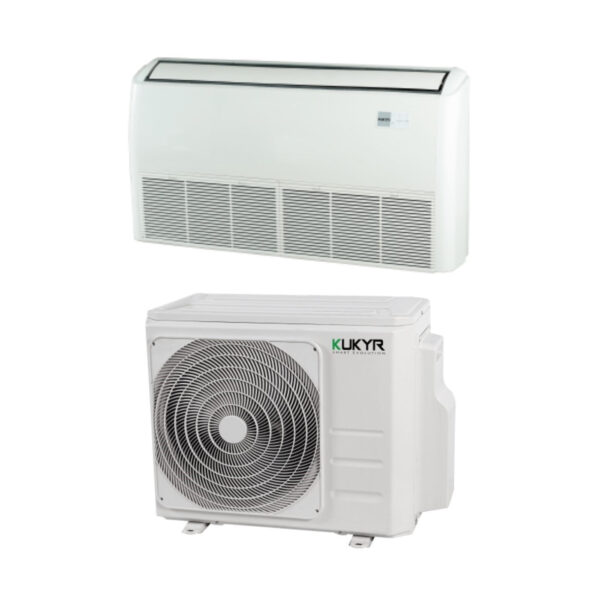 Kukyr plafond-/vloerinverter-airconditioner 18.000 Btu R-32 Wi-Fi optioneel met infraroodafstandsbediening inbegrepen