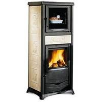 STUFA A LEGNA IN GHISA LA NORDICA EXTRAFLAME MOD. ROSSELLA PLUS FORNO EVO 9,1 KW PERGAMENA