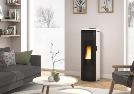 Pelletbed La Nordica Extraflame Hermetisch Rond Model AMIKA 2,5-8,0 kW Verschillende kleuren beschikbaar