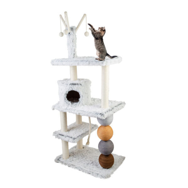 Le Stelle Kattenboom Castello hoog 100 cm met Latino, Pals en Ballen in Sisalkleur 8024299800235