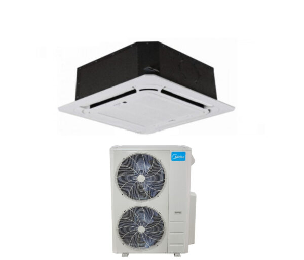 Midea Inverter 4-weg Slim Cassette Airconditioner 60000 Btu MCDE-160 + MOUE-160T Driefase R-410 met rooster opnemen