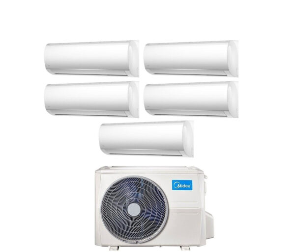 Midea Penta Split Inverter Airconditioner RECHTS 9+9+9+12+12 serie met M5O-42FN8-Q R-32 Wi-Fi Optioneel 9000+9000+12000+12000 - Nieuw