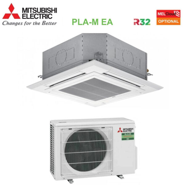 immagine-1-mitsubishi-electric-climatizzatore-condizionatore-mitsubishi-electric-cassetta-90×90-a-4-vie-12000-btu-pla-m35ea-suz-m35va-r-32-wi-fi-optional-con-griglia-inclusa-jpg