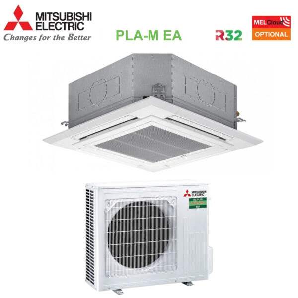 immagine-1-mitsubishi-electric-climatizzatore-condizionatore-mitsubishi-electric-cassetta-90×90-a-4-vie-18000-btu-pla-m50ea-suz-m50va-r-32-wi-fi-optional-con-griglia-inclusa-jpg