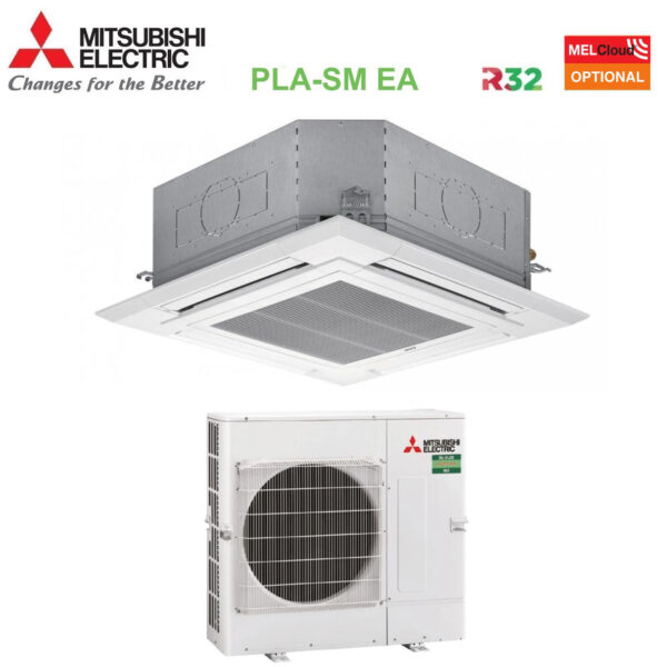 immagine-1-mitsubishi-electric-climatizzatore-condizionatore-mitsubishi-electric-cassetta-90×90-a-4-vie-inverter-48000-btu-pla-sm140ea-puz-sm140yka-trifase-r-32-wi-fi-optional-con-gri