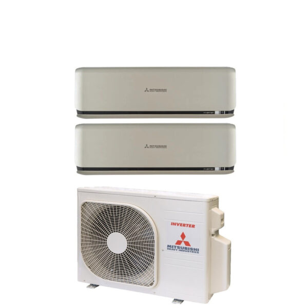 Mitsubishi Heavy Industries Dual Split Inverter Airconditioner KIREIA PLUS Titanium 12+12 serie met SCM45ZS-W R-32 Wi-Fi Optioneel 12000+12000