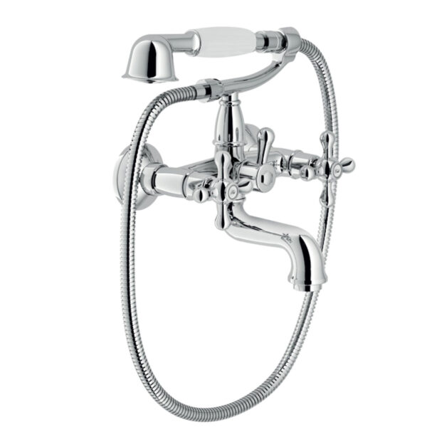 Nobili Rubinette Mixer Baskisch Externe Dockette 1 Getto Wand CR Nobili serie Gracia Afwerking Cromo art. GRC5001CR