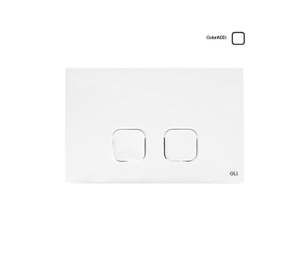 OLI 74 Eenvoudige bedieningsplaat Dubbele knop voor witte spoelbak