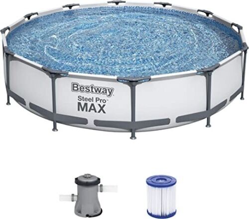 Bovengronds zwembad Bestway 56416 Steel Pro Max Ø (366x76h) met filterpomp (zonder ladder) 6.473 liter