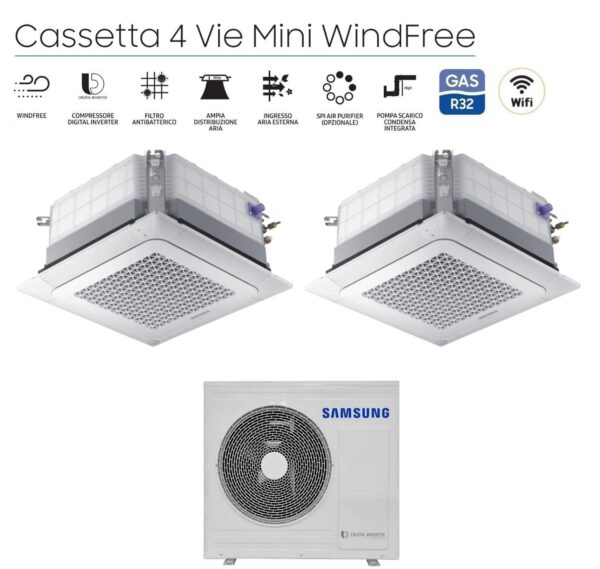 immagine-1-samsung-climatizzatore-condizionatore-samsung-dual-split-inverter-cassetta-4-vie-mini-windfree-1212-con-aj068txj3kgeu-r-32-1200012000-wi-fi-optional-con-griglia-inclusa-jpg