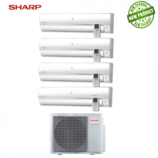 Sharp QUADRI SPLIT Airconditioner 9+9+12+12 UMR 9000+9000+12000+12000 MET AE-X4M28TR - NIEUW