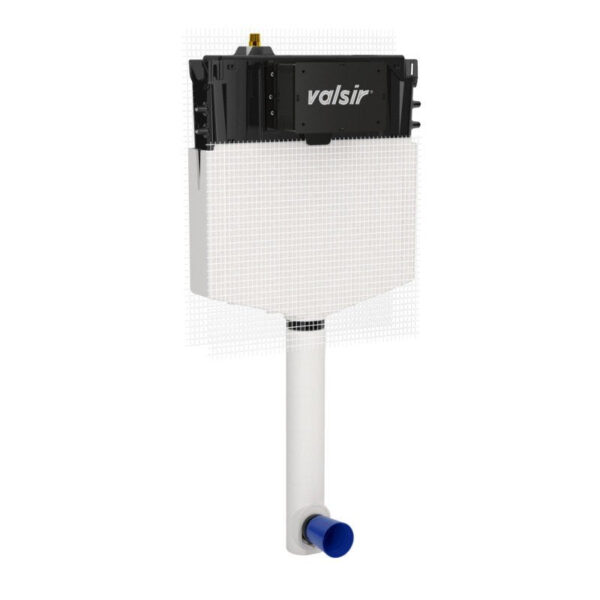 Valsir Tropea S mechanisch inbouwreservoir met dubbele uitloop zonder plaat en huls