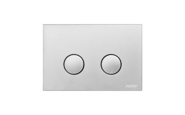 Valsir P4 Dubbele Flush Mechanische Bedieningsplaat in Satijn Chroom ABS
