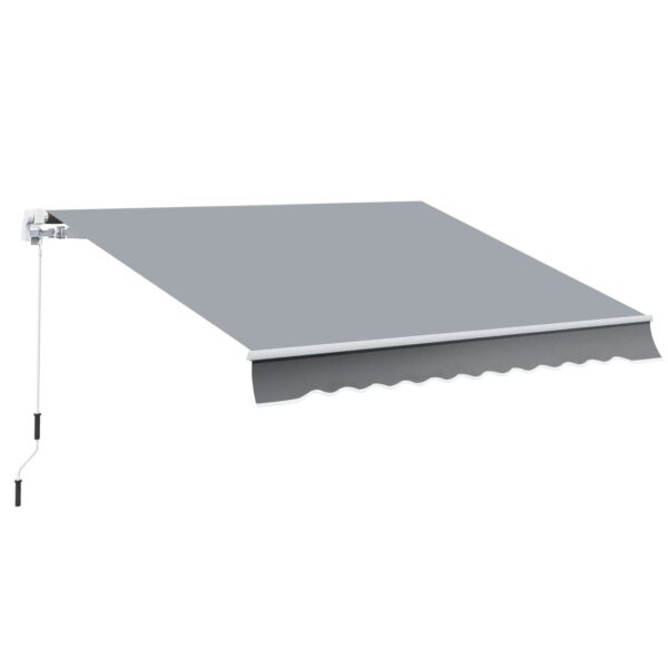 EASYCOMFORT Zonnescherm 3x2,5 m Rol voor Deuren en Ramen, van Aluminium en Anti-UV Polyester, Grijs