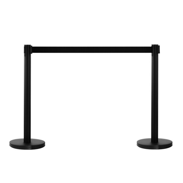 Easycomfort Kolom Separacode Kolomsignaal met zwarte band, Innox staal, 200x32x90CM