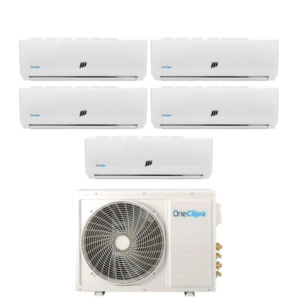 OneClima Penta Split Inverter Serie PRO 9+9+9+12+12 met MLT42x5/Y24 R-32 Wi-Fi Optioneel 9000+9000+12000+12000
