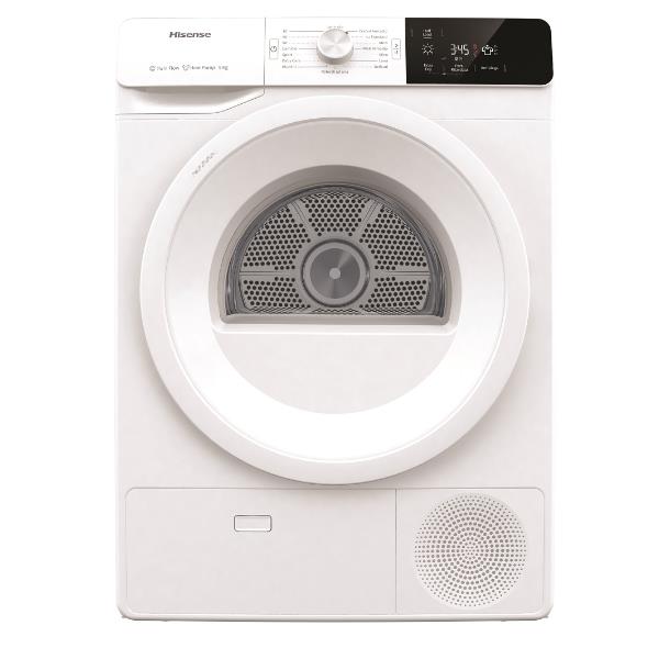 Warmtepompdroger met voorlader Hisense 9 kg DHGE901 Twin Flow Wave Plus Easy Clean klasse A++