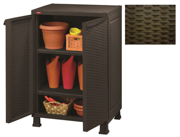 Keter Kleine Garderobekast CM.65X45X91H T/Bruin/Bruin Bovenblad